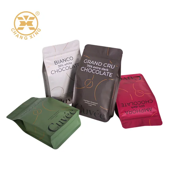 Custom Packaging Design Plastic Bag Zip Lock Stand up Packaging Pouch Zipper Waterproof Kraft Paper Bag with Valve for Coffee Bean, Tea, Pet Food