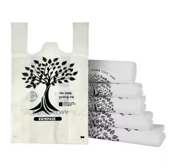 Custom Logo Color Compostable Plastic Trash Bag Roll Biodegradable Garbage Bag