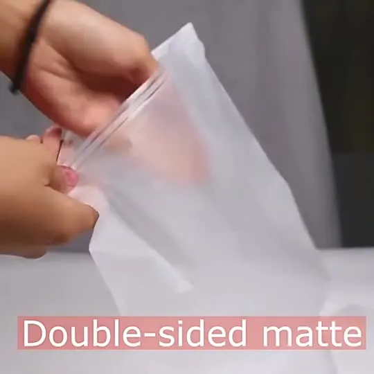 China Factory Custom Frosted Biodegradable Plastic Packaging Clothes Zipper Apparel Bags Swimwear EVA Clothing Packing Ziplock Slider CPE Garment Packing Bag