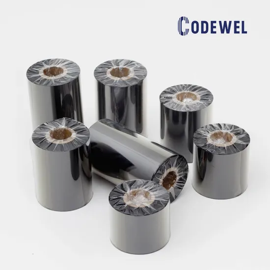 110mm*300m Color Red White Black Print Premium Wax Resin Barcode TTR Tto Ink Labels Thermal Transfer Printer Ribbon 