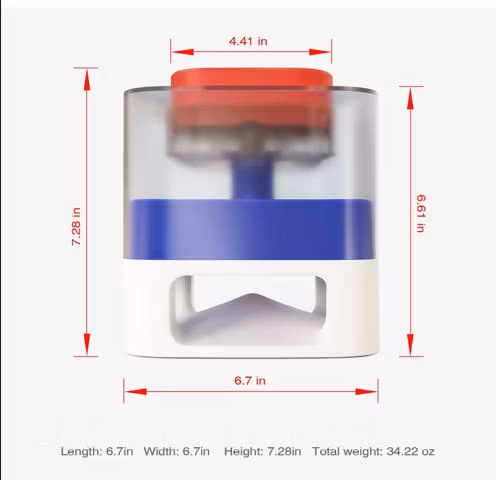 Popular Pet Interactive Intelligence Press Food Feeder Dog Fun Feeding Sliding Clear Vacuum Sucker Base Food Storage